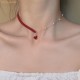 Wholesale Red Heart Pearl Simple Necklace Wholesale Red Heart Pearl Simple Necklace